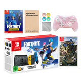 Nintendo Switch Fortnite Wildcat Limited Console Set, Epic Wildcat Outfits, 2000 V-Bucks, Bundle With Monster Hunter: Rise And Mytrix Wireless Switch Pro Controller and Accessories