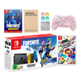 Nintendo Switch Fortnite Wildcat Limited Console Set, Epic Wildcat Outfits, 2000 V-Bucks, Bundle With Super Mario Party And Mytrix Wireless Pro Controller and Accessories