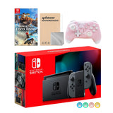 Nintendo Switch Gray Joy-Con Console Set, Bundle With Immortals Fenyx Rising And Mytrix Wireless Switch Pro Controller and Accessories