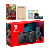Nintendo Switch Gray Joy-Con Console Set, Bundle With Hyrule Warriors: Age of Calamity And Mytrix Accessories