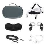 Mytrix All-in-One VR Accessories for Oculus Quest 2 - Carrying Case, Head Strap, Earphone, Link Cable, Grip Cover, Lens Cover, 6 VR Gaming Headset Accessories Bundle (6-in-1)