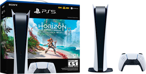 Sony PlayStation 5 - Digital Version Horizon Forbidden West Bundle 825 GB PCIe Gen 4 NVNe SSD Gaming Console