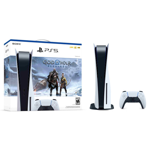 Sony PlayStation 5 - Disc Version God of War Ragnarök Bundle 825 GB PCIe Gen 4 NVNe SSD Gaming Console