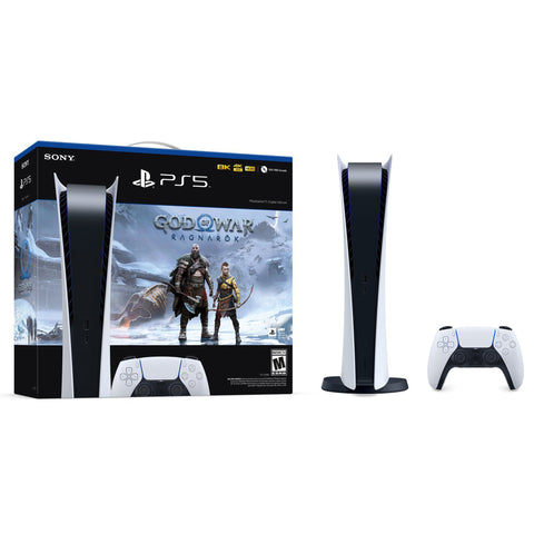 Sony PlayStation 5 - Digital Version God Of War Ragnarök Bundle 825 GB PCIe Gen 4 NVNe SSD Gaming Console