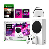 Microsoft Xbox Series S Fortnite & Rocket League Midnight Drive Pack Bundle with Call of Duty: Vanguard Full Game and Mytrix Controller Protective Case