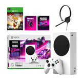 Microsoft Xbox Series S Fortnite & Rocket League Midnight Drive Pack Bundle with It Takes Two Full Game and Mytrix Chat Headset