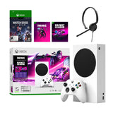 Microsoft Xbox Series S Fortnite & Rocket League Midnight Drive Pack Bundle with Watch Dogs: Legion Full Game and Mytrix Chat Headset