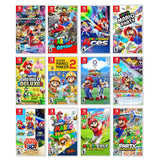 Nintendo Switch OLED White Model - Super Mario Complete 12 Title Bundle with Mytrix Screen Protector and Joy Con Caps