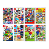 Nintendo Switch OLED White Model - Super Mario Super Mario Deluxe 8 Selections Bundle with Mytrix Screen Protector and Joy Con Caps