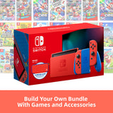 Nintendo Switch Gaming Console Mario Red Choose Your Games & Accessories Bundle