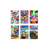 2022 New Nintendo Switch Gray Joy-Con Console Multiplayer Party Game Bundle, Super Mario Party, Mario Kart 8 Deluxe, 1-2 Switch, Arms, Overcooked 2, Minecraft