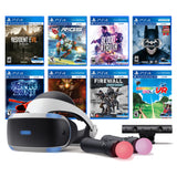 PlayStation VR 11-In-1 Deluxe Bundle PS4 & PS5 Compatible: VR Headset, Camera, Move Motion Controllers, Resident Evil 7, Batman, Firewall Zero Hour, Battlezone, RIGS, Until Dawn, Blood & Truth, Golf