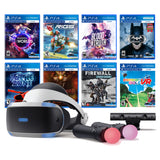 PlayStation VR 11-In-1 Deluxe Bundle PS4 & PS5 Compatible: VR Headset, Camera, Move Motion Controllers, VR Worlds, Batman, Firewall Zero Hour, Battlezone, RIGS, Until Dawn, Blood&Truth, Golf