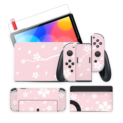 Mytrix NS Full Body Skin Decal Sticker with Screen Protector Set for Nintendo Switch OLED Model